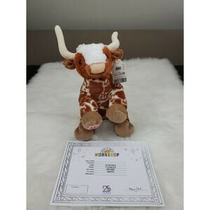 Build-A-Bear Workshop Texas Longhorn White Brand New W/ Certificate